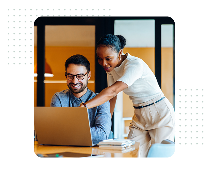 WordPress professionals at Work looking at desktop