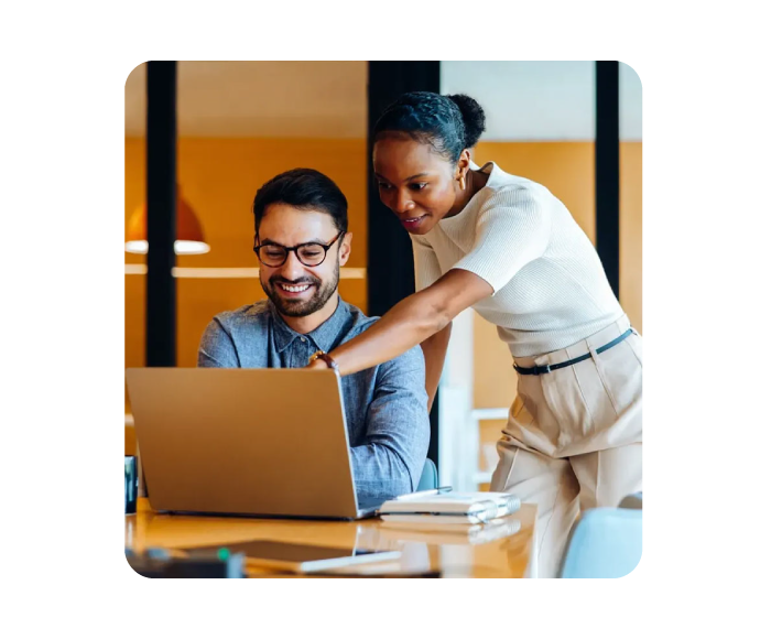 WordPress professionals at Work looking at desktop
